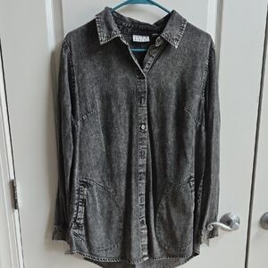 Joan Rivers Vintage Washed Denim Shirt